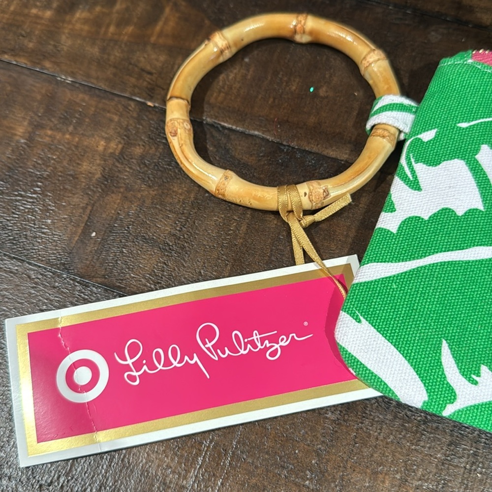 Lilly Pulitzer & Target Collab Wristlet With Bamboo Handle (NWT) - Picture 5 of 9
